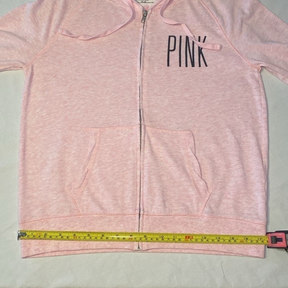 Victoria Secret PINK Lightweight Light Pink Perfect Zip Hoodie Size Medium EUC - Picture 12 of 14